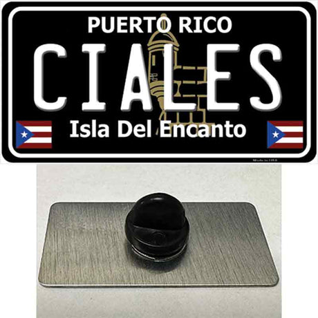 Ciales Puerto Rico Black Novelty Metal Hat Pin