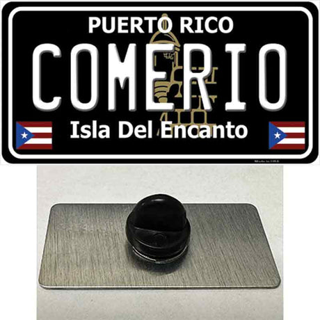 Comerio Puerto Rico Black Novelty Metal Hat Pin