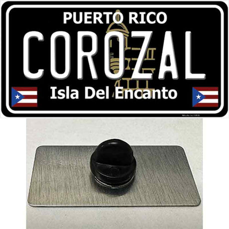 Corozal Puerto Rico Black Novelty Metal Hat Pin