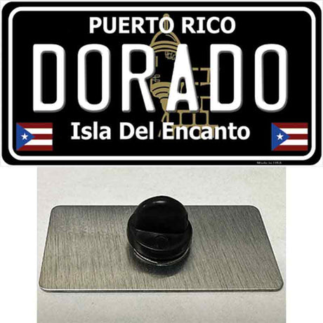 Dorado Puerto Rico Black Novelty Metal Hat Pin