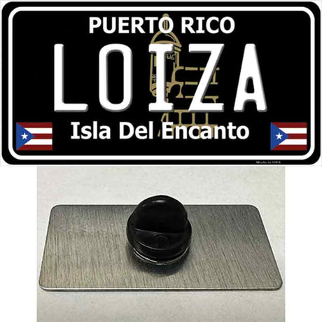 Loiza Puerto Rico Black Novelty Metal Hat Pin