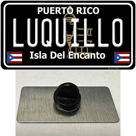 Luquillo Puerto Rico Black Novelty Metal Hat Pin