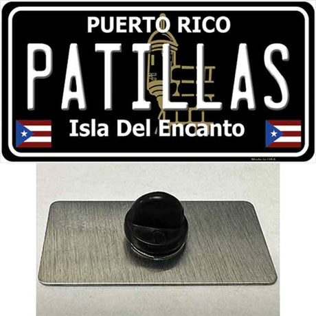 Patillas Puerto Rico Black Novelty Metal Hat Pin