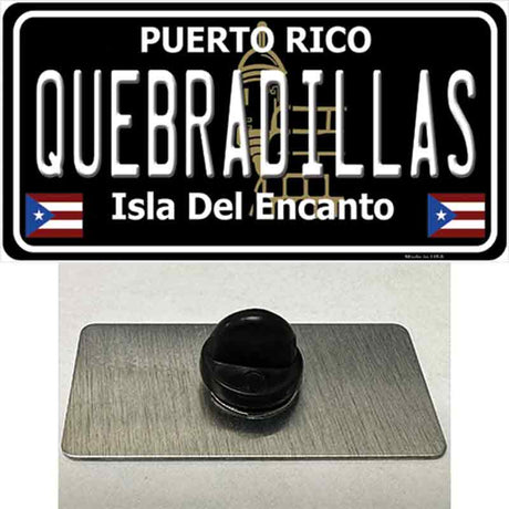 Quebradillas Puerto Rico Black Novelty Metal Hat Pin