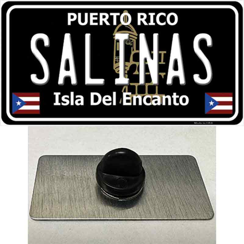 Salinas Puerto Rico Black Novelty Metal Hat Pin