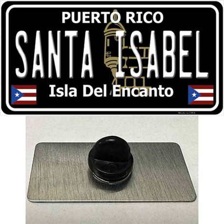 Santa Isabel Puerto Rico Black Novelty Metal Hat Pin