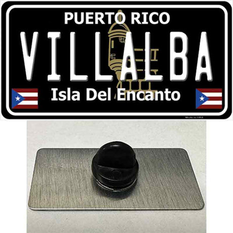 Villalba Puerto Rico Black Novelty Metal Hat Pin