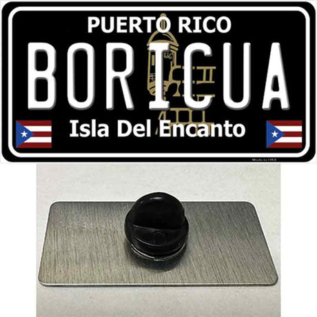 Boricua Puerto Rico Black Novelty Metal Hat Pin