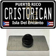 Cristorican Puerto Rico Black Novelty Metal Hat Pin