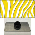 Yellow White Zebra Novelty Metal Hat Pin