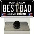 Best Dad Puerto Rico Black Novelty Metal Hat Pin