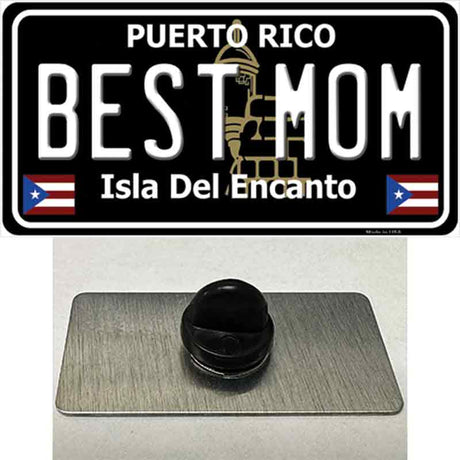 Best Mom Puerto Rico Black Novelty Metal Hat Pin