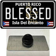 Blessed Puerto Rico Black Novelty Metal Hat Pin