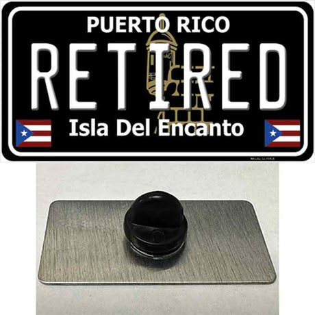 Retired Puerto Rico Black Novelty Metal Hat Pin