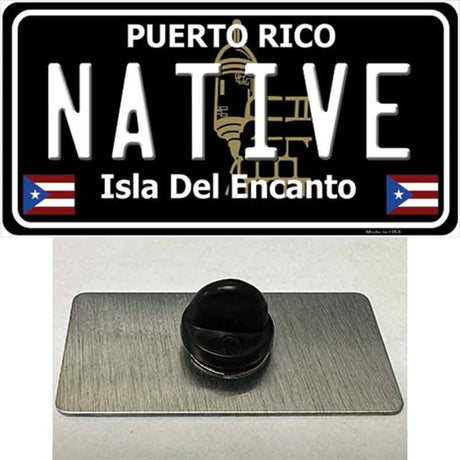 Native Puerto Rico Black Novelty Metal Hat Pin