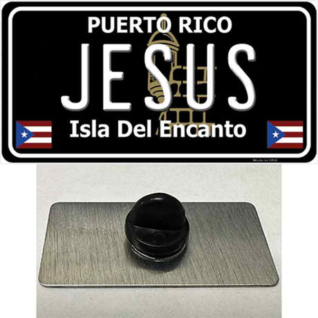 Jesus Puerto Rico Black Novelty Metal Hat Pin