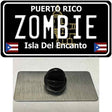 Zombie Puerto Rico Black Novelty Metal Hat Pin