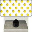 Yellow White Polka Dot Novelty Metal Hat Pin