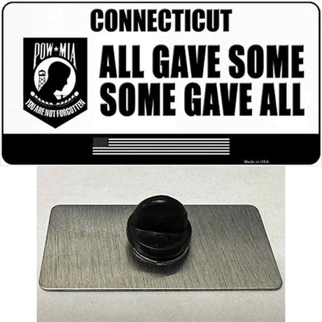 Connecticut POW MIA Some Gave All Novelty Metal Hat Pin