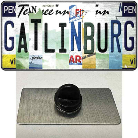 Gatlinburg License Plate Art Novelty Metal Hat Pin