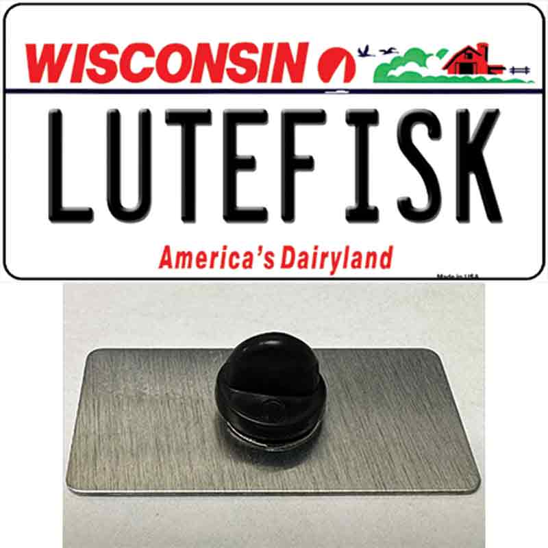 Lutefisk Wisconsin Novelty Metal Hat Pin