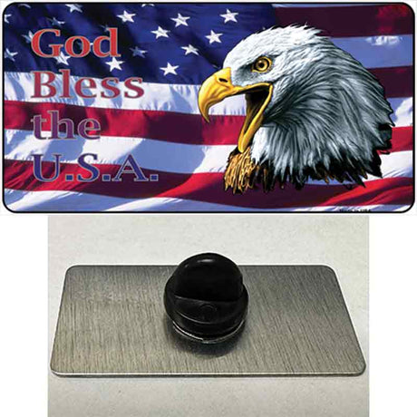 God Bless The USA Eagle Novelty Metal Hat Pin