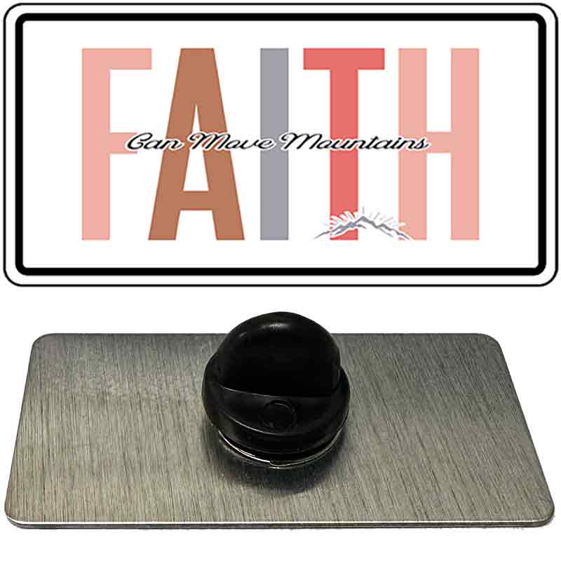 Faith Can Move Mountains Novelty Metal Hat Pin PIN-LP-14486