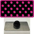 Pink Black Polka Dot Novelty Metal Hat Pin