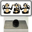 See Hear Speak Monkey Novelty Metal Hat Pin