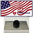 I Love America Flag Novelty Metal Hat Pin