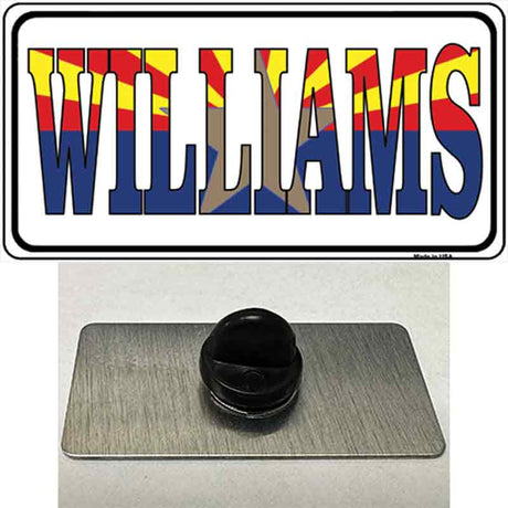 Williams Arizona Flag White Novelty Metal Hat Pin