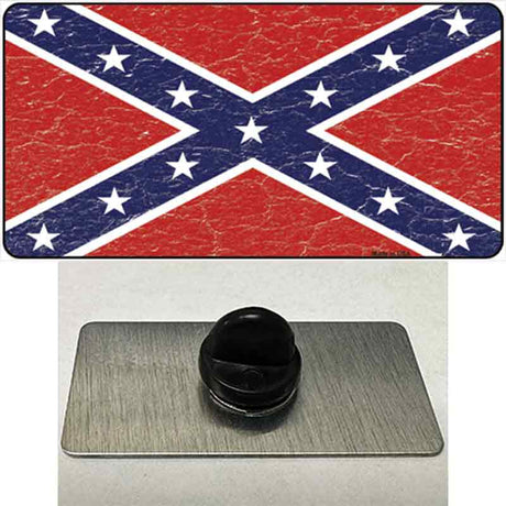 Distressed Confederate Flag Novelty Metal Hat Pin