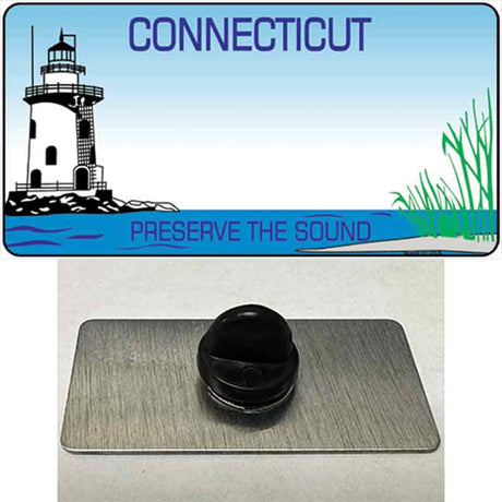 Connecticut Preserve State Blank Novelty Metal Hat Pin