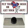 Heart In Dixie Novelty Metal Hat Pin