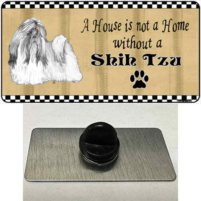 Pencil Sketch Shih Tzu Novelty Metal Hat Pin