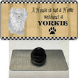 Pencil Sketch Yorkie Novelty Metal Hat Pin