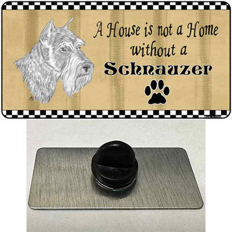 Pencil Sketch Schnauzer Novelty Metal Hat Pin