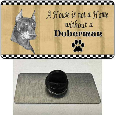 Pencil Sketch Doberman Metal Dog Novelty Metal Hat Pin