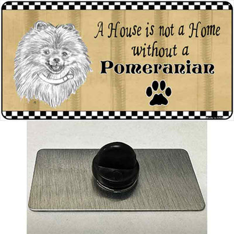 Pencil Sketch Pomeranian Metal Dog Novelty Metal Hat Pin