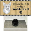 Pencil Sketch Welsh Corgi Novelty Metal Hat Pin