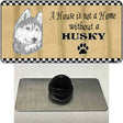 Pencil Sketch Husky Novelty Metal Hat Pin