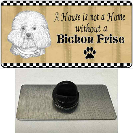 Pencil Sketch Bichon Frise Novelty Metal Hat Pin