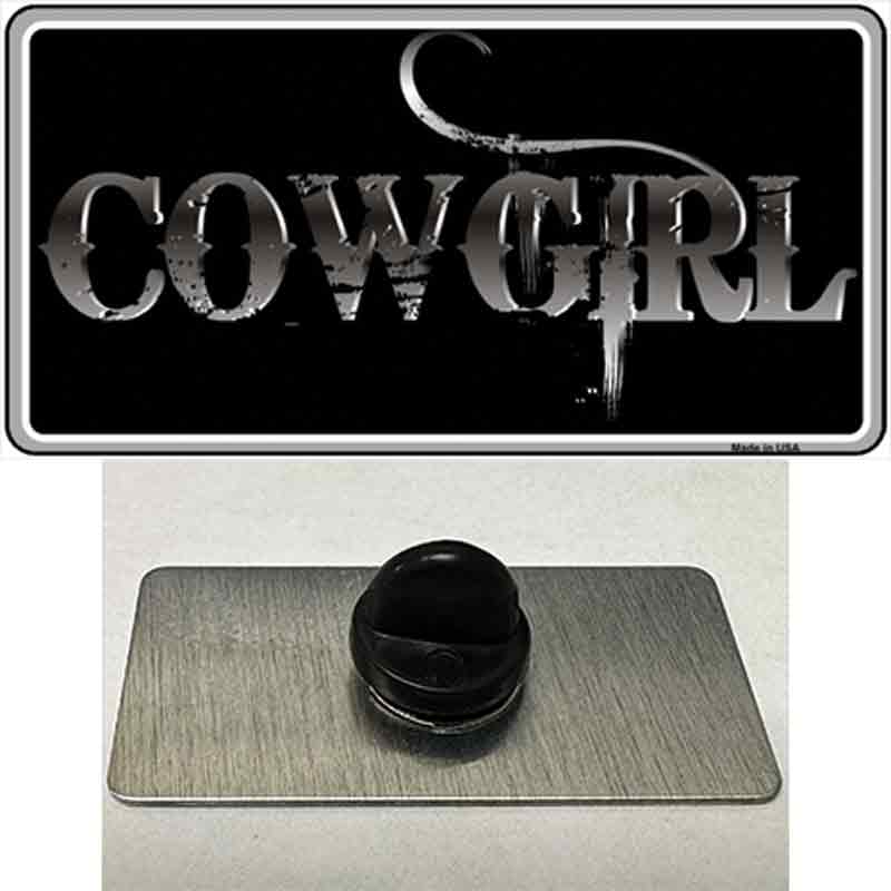 Cowgirl Black Novelty Metal Hat Pin