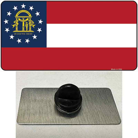 Georgia State Flag Novelty Metal Hat Pin