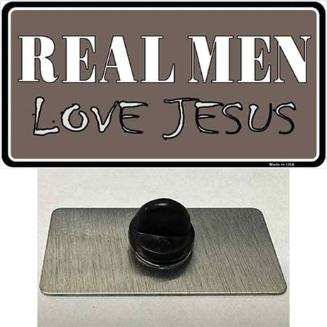 Real Men Love Jesus Novelty Metal Hat Pin