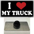 I Love My Truck Black Novelty Metal Hat Pin