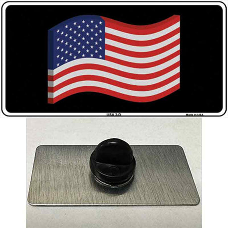 USA 3-D Flag Novelty Metal Hat Pin