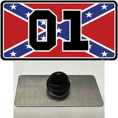 Confederate Flag 01 Novelty Metal Hat Pin