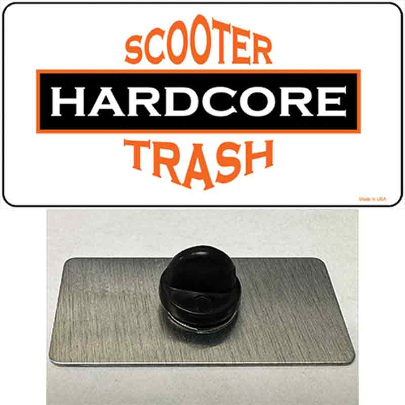 Hardcore Scooter Trash White Novelty Metal Hat Pin