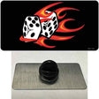 Red Hot Flaming Dice Novelty Metal Hat Pin